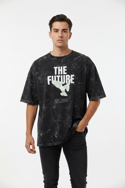 Unisex Acid Washed Oversized Tee